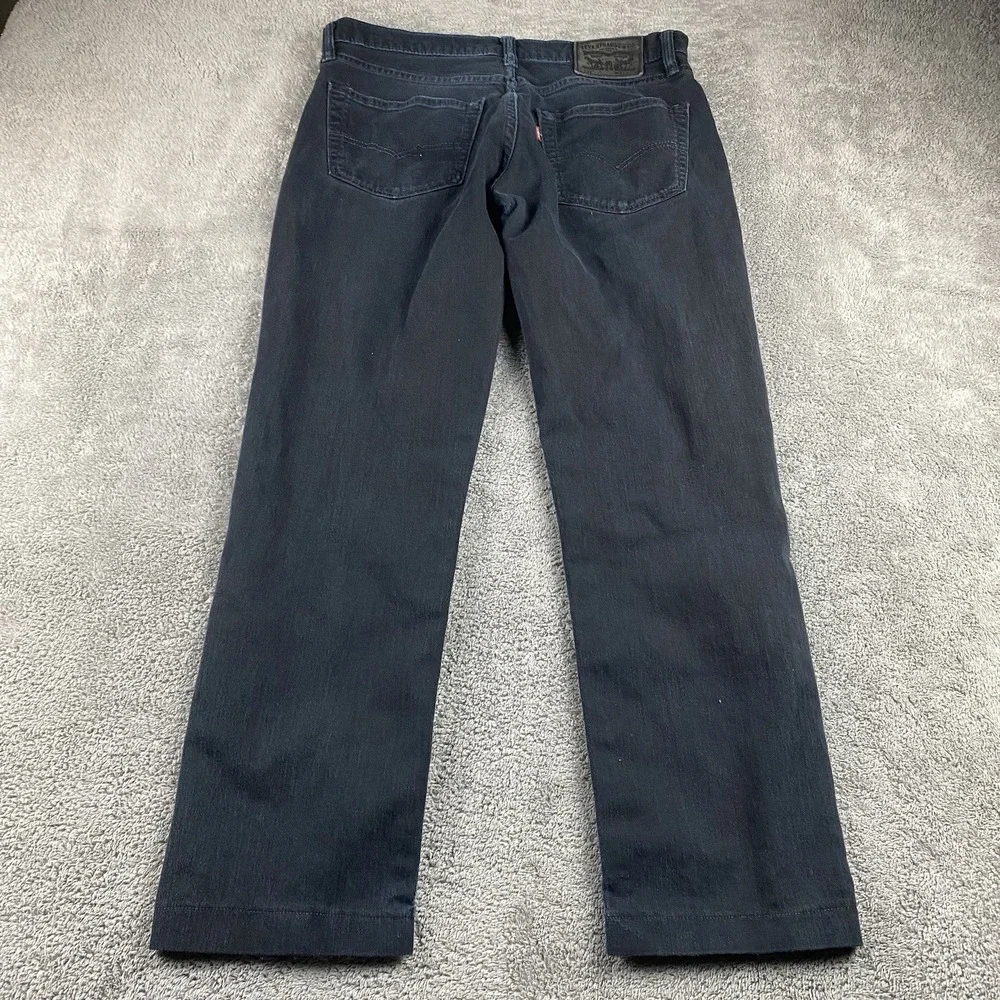 Levis 511 Slim Fit Straight Leg Jeans Mens 32x27 Black Low Rise‎